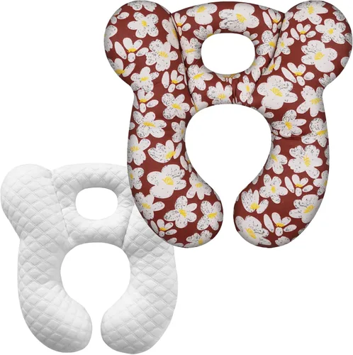 Miniatura 7 de Almohada de viaje para bebé, almohada infantil mejorada en forma de U para asiento de automóvil y cochecito, cojín de descanso suave y cómodo
