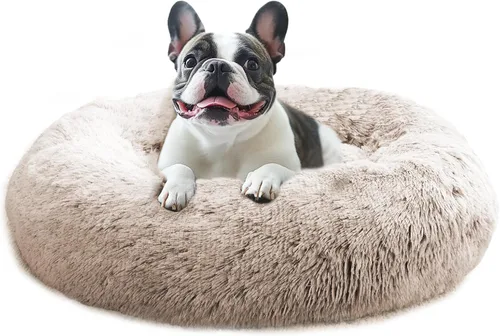 Miniatura 15 de JOLLYVOGUE Cama Calmante para Perros Pequeños - Cama para Perros Pequeños en Forma de Dona Lavable de 23 Pulgadas para Gatitos y Cachorros, Camas