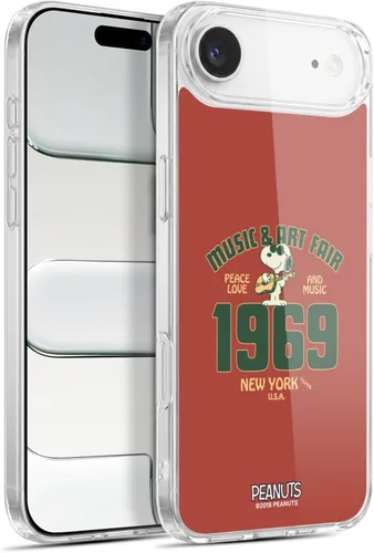 Miniatura 118 de Head Case Designs Funda de gel Woodstock 50th con licencia oficial de Peanuts Snoopy Guitar 1969 [protección de grado militar] compatible con Apple