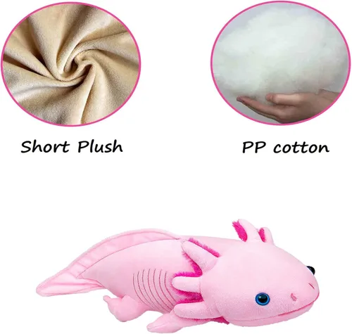 Miniatura 4 de Tiny Heart Peluche de Axolotl, animal de peluche, bonito juguete de peluche realista con ambistoma, regalos para niños, 18 pulgadas de largo