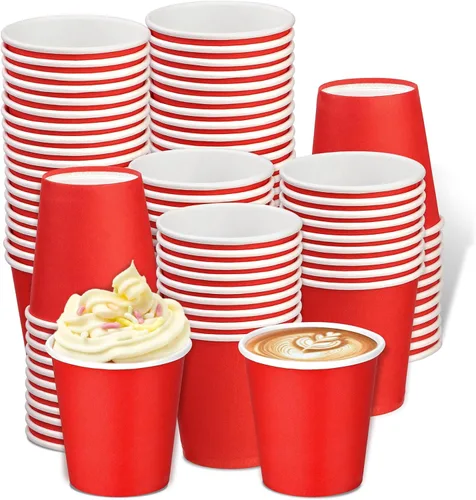 Miniatura 30 de Paquete de 50 vasos de papel desechables de 3 onzas, vasos de papel para baño de café, tazas pequeñas para aperitivos, baño, expreso, perfecto
