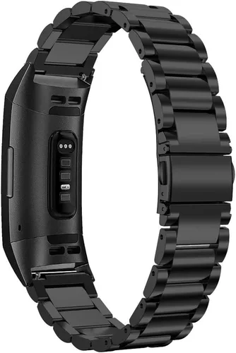 Miniatura 2 de Maxjoy Bandas de carga compatibles con Fitbit: Correa de metal Charge 4/3 SE, repuesto de correa de pulsera de acero inoxidable, tamaños