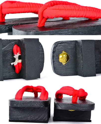Miniatura 7 de Azumasun Zuecos japoneses de madera con calcetines Tabi para hombres y mujeres