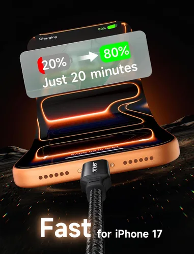 Miniatura 2 de JSAUX Cable USB C a USB C de 100 W [2 unidades de 3.3 pies], cable de carga rápida tipo C para iPhone Air/iPhone 17/iPhone 17 Pro/iPhone 17 Pro Max
