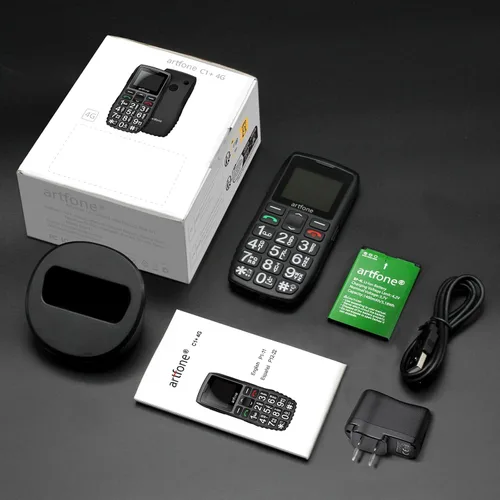 Miniatura 8 de artfone C1+ 4G - Teléfono celular con botón grande Volte desbloqueado para personas mayores, teléfono móvil básico para el botón SOS de personas