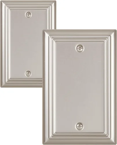 Miniatura 33 de Paquete de 1 Placa de Pared Combinada Toggle/Decorativa, Cubierta de Placa de Pared de Metal para Interruptor de Luz, Receptáculo, Interruptor