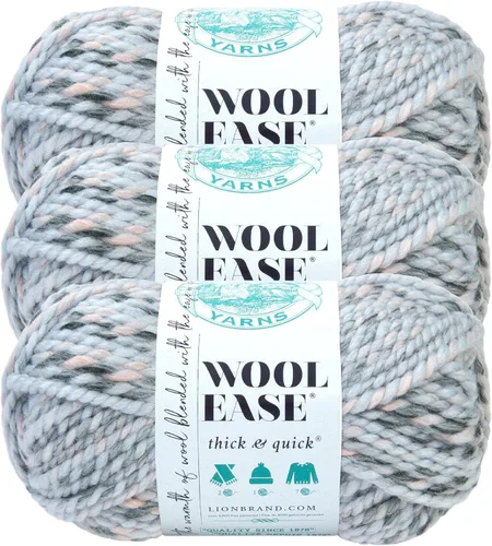 Miniatura 43 de Lion Brand Yarn - Ovillo de lana Wool-Ease Thick & Quick color fuerza aérea