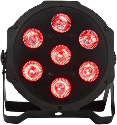 Aleación de aluminio Led Flat Stage Par 7x18W Luces de escenario DJ con control Dmx512 RGBWA UV 6in1 luces, bueno para escenarios de DJ, clubes