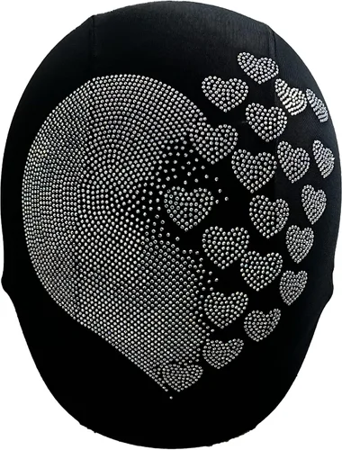 Cubierta de casco de corazón de cristal, cubierta de casco de diamantes de imitación, casco elegante, cubierta de casco para jinete, paseos de