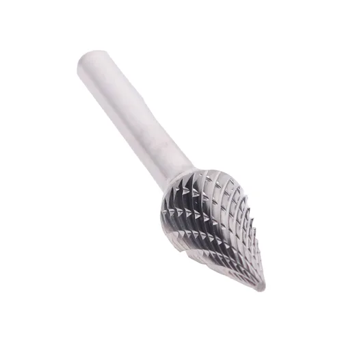 Miniatura 48 de Drill America SA-1 Rebaba de carburo/lima giratoria cilíndrica de doble corte para amoladora de troquel de 1/4" de diámetro x 5/8" de longitud