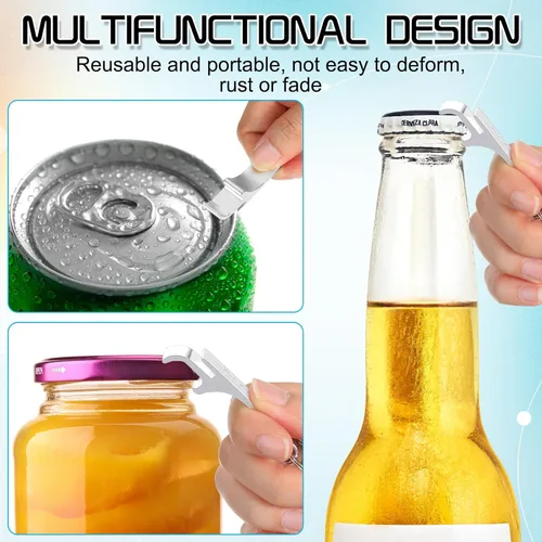 Miniatura 2 de Dandat 100 llaveros para abridor de botellas, regalos de boda personalizados para invitados de aluminio, para vino, cerveza, grabado, regalos
