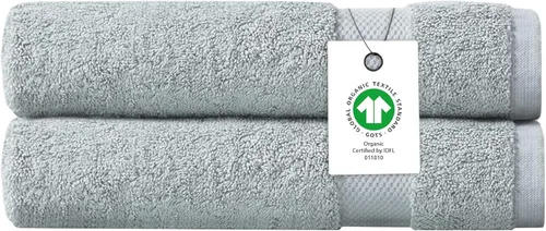 Miniatura 79 de Toallas 100% algodón orgánico de 22.93 oz/m² de felpa al tacto de secado rápido, paquete de 12 toallas de lavado de algodón orgánico, certificado