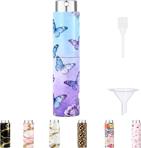 Miniatura 23 de Botellas de perfume atomizador recargable para viaje – Mini rociador portátil a prueba de fugas para colonia y aceites esenciales, botellas