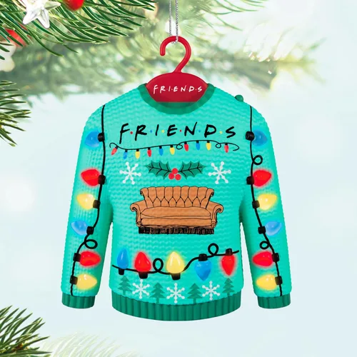Miniatura 4 de Adorno Hallmark de Navidad para recuerdo de 2025, ¿podríamos ser más festivos? Musical con luz, regalos de la serie de TV Friends
