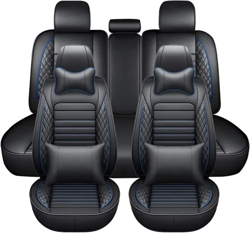 Miniatura 4 de otoez Juego completo de fundas universales para asientos de automóvil, 5 asientos, impermeables, compatibles con la mayoría de los vehículos, Honda