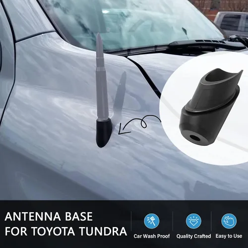 Miniatura 2 de Anina Base de antena para Toyota Tundra 2014 2015 2016 2017 2018 2019 2020 86392-0C030 Adorno de antena con ojales, montaje de goma, bisel de antena