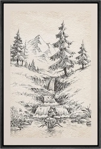 Miniatura 34 de IDEA4WALL Lienzo enmarcado para pared, decoración occidental, collage de polígonos de diamantes, paneles geométricos abstractos de madera, arte