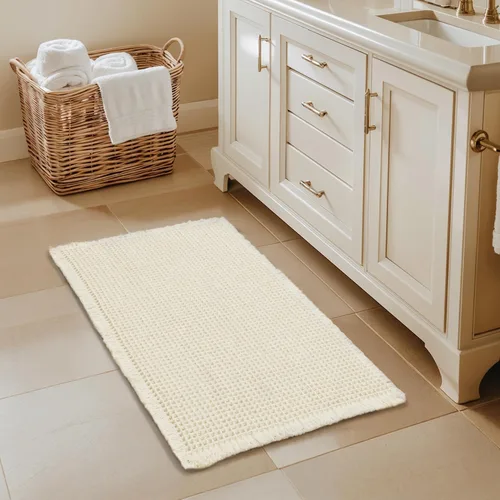 Miniatura 55 de Subrtex - Alfombras de baño de chenilla, tapete de baño de felpa corta y suave, tapete de ducha absorbente de agua, tapete de baño para la ducha