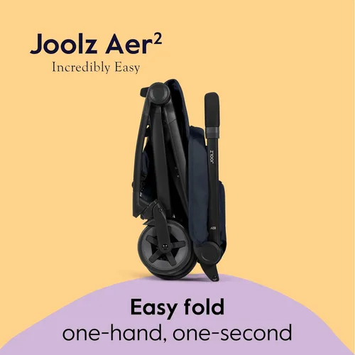 Miniatura 4 de Joolz Aer2 Cochecito de viaje ligero para bebé y niño pequeño – Cochecito plegable ultracompacto con una sola mano, asiento reclinable, toldo UPF