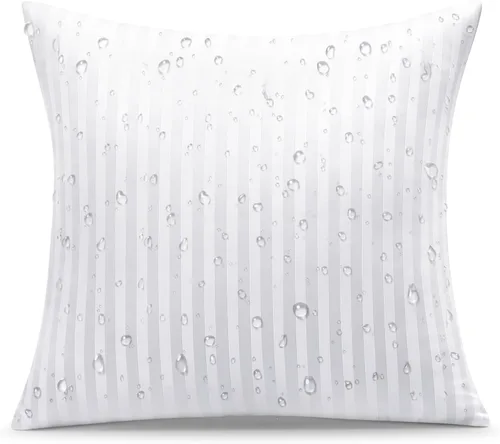 Miniatura 10 de OTOSTAR Inserto de almohadas impermeables, 16 x 16 pulgadas, cojín decorativo para exteriores, suave y esponjoso, para patio, jardín, banco, casa