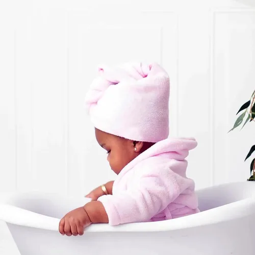 Miniatura 8 de M&G House Accesorios de fotografía para recién nacidos, trajes de baño para sesión de fotos de bebé, bata de baño para niña, 03 rosa(6-13 meses)