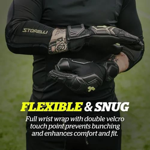Miniatura 4 de Storelli Gladiator 3 GK Gloves High-Impact Hand Protection with Removable Finger Spines, Premium Hand Grip for Soccer Goalies
