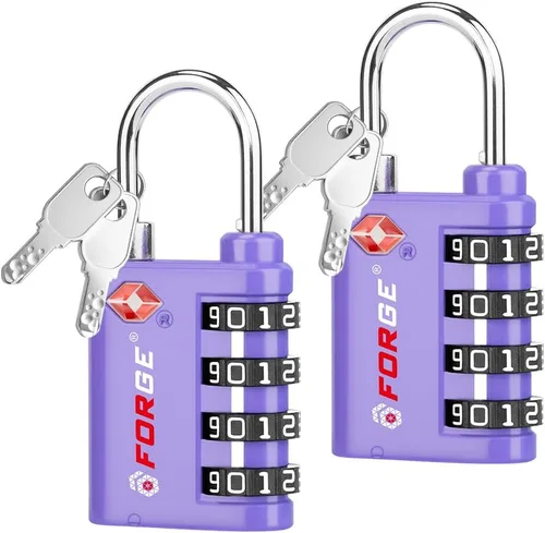 Miniatura 15 de Forge Doble apertura: cerradura con llave o combinación, cerradura aprobada por la TSA para equipaje, estuche pelícano, viajes, gimnasio, escuela