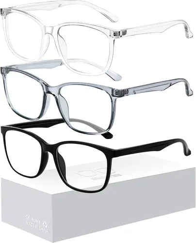 Oilway - Paquete de 3 lentes de bloqueo de luz azul para hombres y mujeres, para computadora, lectura, juegos, televisión, teléfonos, antifatiga