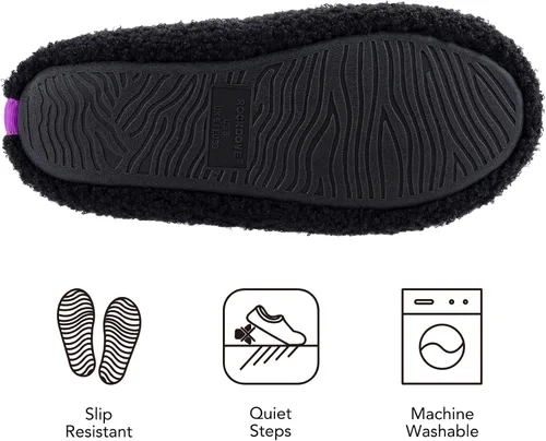 Miniatura 5 de RockDove Pantuflas Serenity de forro polar con espalda cerrada para mujer