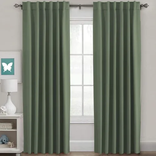 Miniatura 200 de H.VERSAILTEX Cortinas opacas con aislamiento térmico, paneles de tratamiento de ventana, cortinas opacas para oscurecer la habitación, cortinas Gris