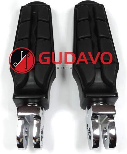 Miniatura 17 de Piernas delanteras o traseras de aluminio para motocicleta, pedal negro con soportes para Victory All Hammer (delantero (para piloto), estilo: 2