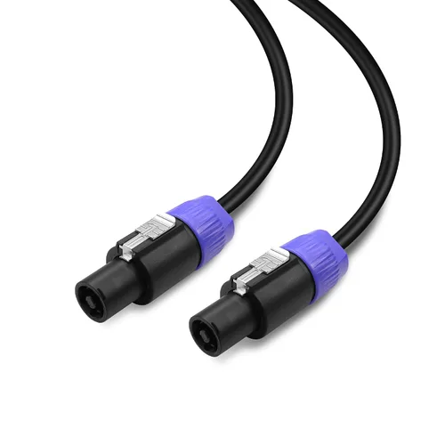 Miniatura 2 de Cable Speakon a Speakon, 12AWG 2 pines NL2FC altavoz macho a macho cable amplificador de audio profesional (6.6 ft/6.6 pies)