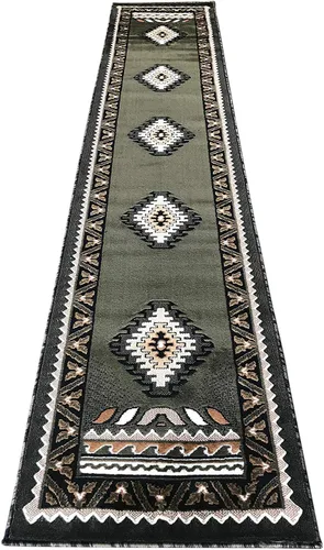 Miniatura 49 de Kingdom South West - Alfombra ovalada de nativos americanos, diseño bereber beige, D143 (3 pies x 4 pies 7 pulgadas, ovalada)
