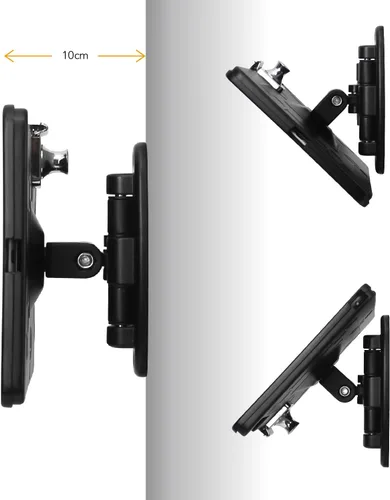 Miniatura 5 de Soporte de pared para tableta con pliegue para iPad de 10.2 pulgadas (9ª, 8ª, 7ª generación), brazo giratorio ajustable con bloqueo de seguridad