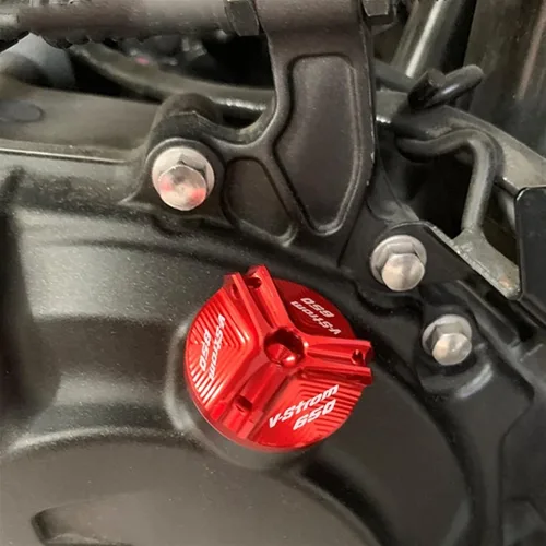 Miniatura 3 de Soporte de extensión lateral Soporte de extensión y tapa de llenado de aceite para Suzuki DL650 V-Strom 650 XT 650XT Vstrom650 (Color A Negro)