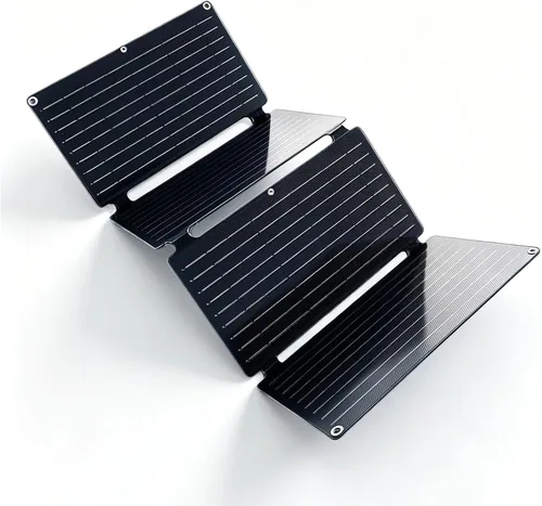 Miniatura 12 de Panel solar plegable portátil de 20 W, cargador solar de 3 pliegues con salidas USB QC3.0 y CC, cargador de panel solar impermeable lPx4