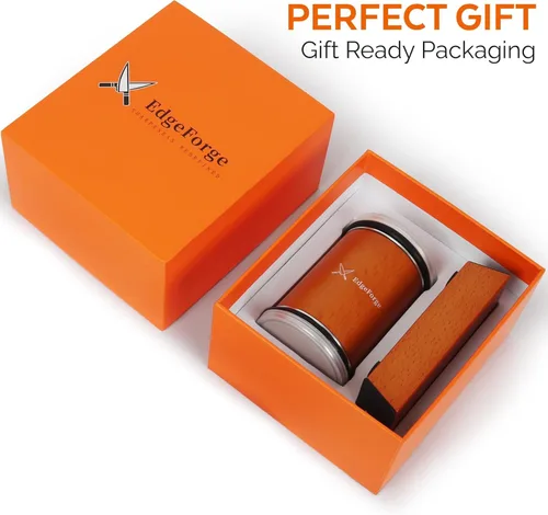 Miniatura 6 de EdgeForge™ Kit de afilador de cuchillos rodantes, afilador magnético de madera de haya para cuchillos con ángulos de 15 y 20 grados, regalo elegante