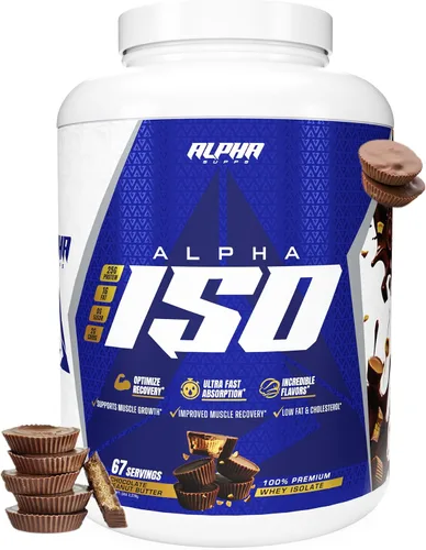 Miniatura 16 de Alpha Supps ISO - Polvo aislado de proteína de suero de leche 100% bajo en carbohidratos, 0.88 onzas por porción, ayuda a apoyar el crecimiento