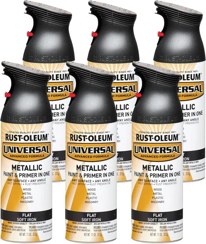 Miniatura 178 de Rust-Oleum 245197 Pintura en aerosol universal para todas las superficies, 12 onzas, negro satinado