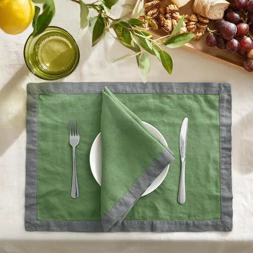 Miniatura 52 de Paños de cocina de lino de Linen World 14 x 28 pulgadas, juego de 6 paños de cocina y té decorativos, paños de cocina de lino europeo lavados