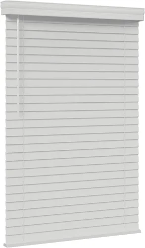 Miniatura 4 de Lumino - 2" Cordless Smooth Slat Faux Wood Window Blinds for Home - 29.5" W x 60" L - White, Faux Wood Blinds for Indoor Windows, Room Darkening