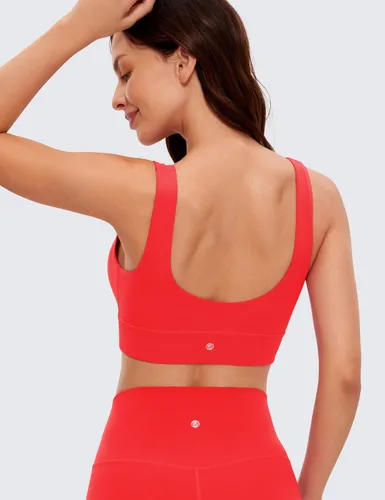 Miniatura 95 de CRZ YOGA Butterluxe - Brasier deportivo con espalda en U para mujer, cuello redondo, acolchado, de bajo impacto, para yoga, entrenamiento