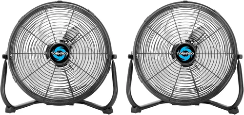 Miniatura 11 de Tornado Ventilador de piso de alta velocidad de 12 pulgadas, ventilador de piso industrial potente de 3 velocidades, ventilador de metal