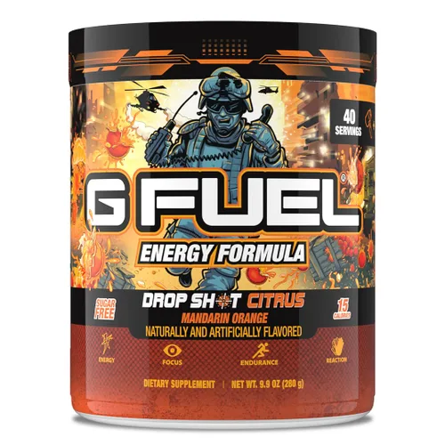 Miniatura 13 de G Fuel Nuka Cola 2.0 - Polvo energético, sin azúcar, suplemento de enfoque de cafeína limpia, mezcla de agua, sabor tropical de cítricos, mezcla