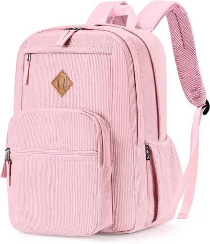 Miniatura 24 de ZORFIN - Mochila de 26 litros para la escuela, universidad y viajes, impermeable, con 8 compartimentos, Verde militar, Moderno