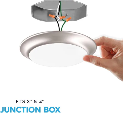 Miniatura 6 de LUXRITE Lámparas de disco LED de 6 pulgadas, lámpara de techo empotrable regulable, 5CCT seleccionable 2700K 3000K 3500K 4000K 5000K, 12.5W, 1000LM