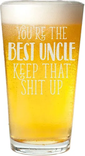 Miniatura 2 de Veracco You Are The Best Uncle And Aunt Keep That S Up - Regalos divertidos de copa de cerveza y vino sin tallo (vidrio, transparente)