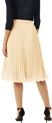 Miniatura 91 de GRACE KARIN - Falda plisada de gasa para mujer, con cintura alta y elástica, vuelo, corte acampanado y longitud por debajo de la rodilla