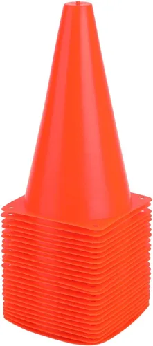 Miniatura 11 de Juego de conos de tráfico de 9 pulgadas de plástico para entrenamiento, conos deportivos, conos de marcador de campo de agilidad para entrenamientos