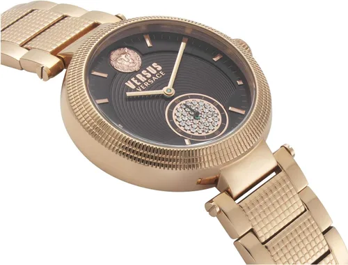 Miniatura 2 de Versus Versace Star Ferry Collection Reloj de lujo para mujer con una pulsera de oro rosa con una caja de oro rosa IP y esfera marrón, Marrón, Star